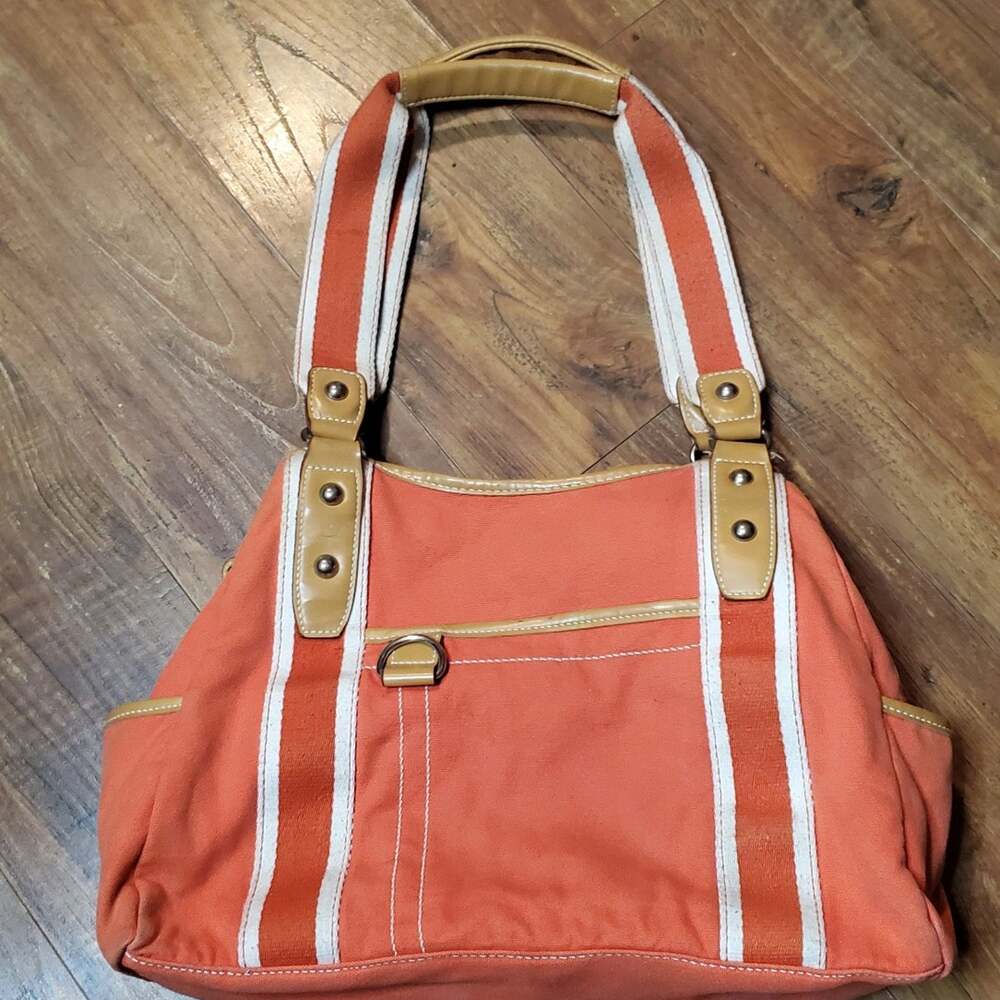 St Johns Bay Orange Canvas Shoulder Bag